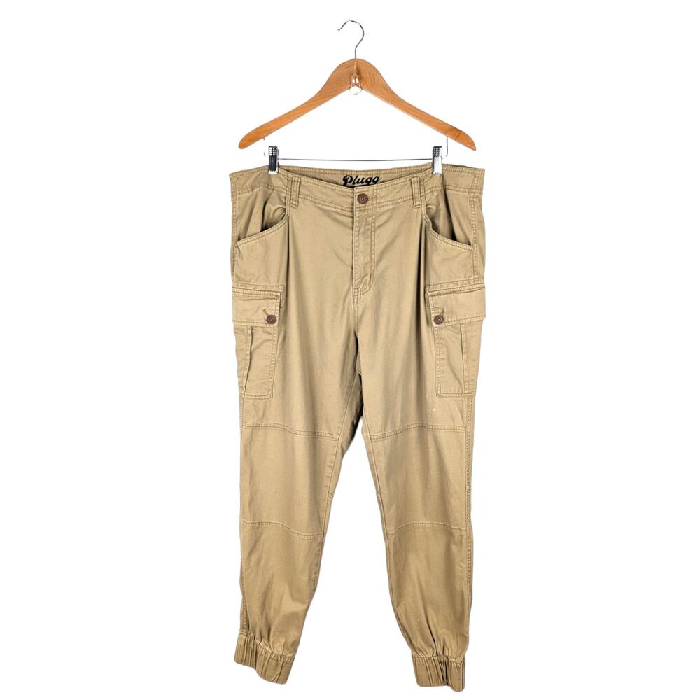 Plugg Men's Dark Camel‎ Icon Cargo Jogger Pant Size 36